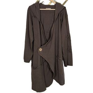 Blue Fish Barclay Studio Mobile Jacket Size 0 Hooded Vintage Coat Brown Up to 10